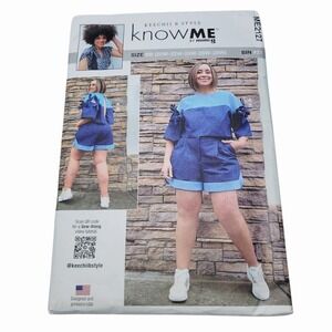 Know Me ME2127 Keechii B Style Sewing Pattern Plus Size Top & Shorts 20W-28W